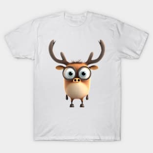 Deer Cute Adorable Humorous Illustration T-Shirt
